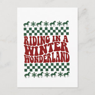 Riding in a Winter Wonderland Ugly Christmas Invitation Postcard
