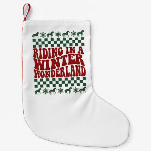 Riding in a Winter Wonderland Ugly Christmas Small Christmas Stocking