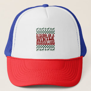 Riding in a Winter Wonderland Ugly Christmas Trucker Hat