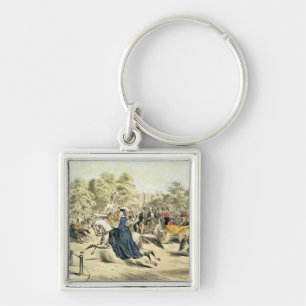 Riding in Rotten Row, Hyde Park Key Ring
