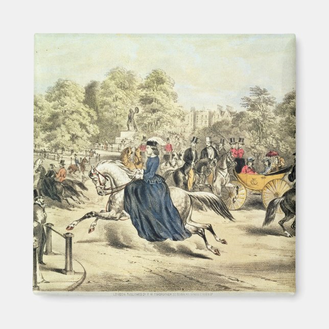 Riding in Rotten Row, Hyde Park Magnet (Front)