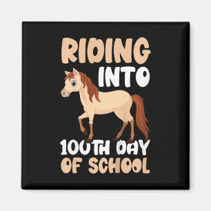 Riding Into 100th Day Of School 100 Days Of School Magnet