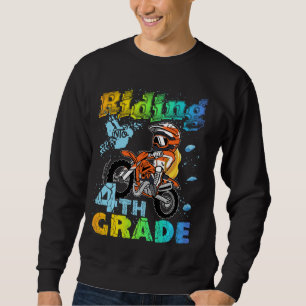 Riding Into 4th Grade Dirt Bike Backpack For Boys Sweatshirt