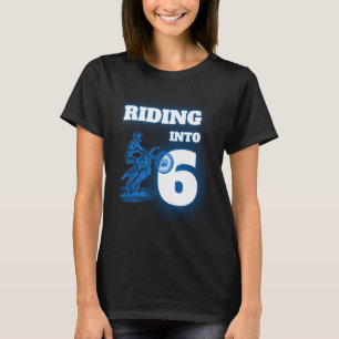 Riding Into 6 Year Old 6th Dirt Bike Birthday Part T-Shirt