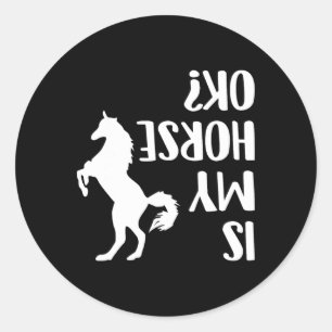 Riding Is My Horse Ok Equestrian Arabian Dressage  Classic Round Sticker