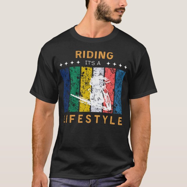 Riding Its a Lifestyle Funny Tee (Front)