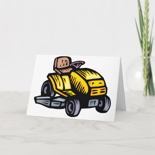 Riding Lawn Mower Greeting Cards