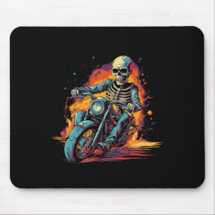 Riding Motorcycle Halloween Costume Biker Mouse Pad