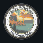 Riding Mountain National Park Canada Vintage Badge Magnet<br><div class="desc">Riding Mountain National Park vector art design. The Park is home to grasslands and deep forests of wolf packs,  of orchids and lilies,  of lakes and wetlands singing with life.</div>