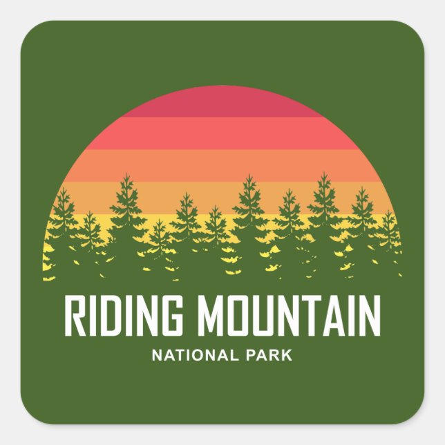 Riding Mountain National Park Square Sticker (Front)
