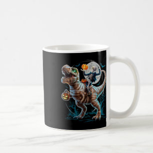 Riding Mummy Pumpkin T Rex Dinosaur Funny Hallowee Coffee Mug