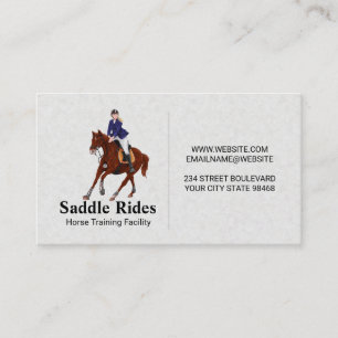 Riding on Horse Equestrian Business Card