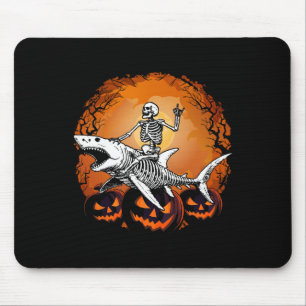 Riding Shark Lazy Halloween Costume Funny Animal Mouse Pad