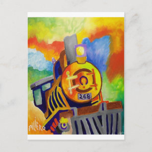Riding That Train by Piliero Postcard