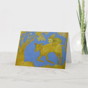 Riding the Golden Calf Greeting Card
