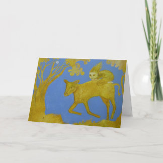 Riding the Golden Calf Greeting Card