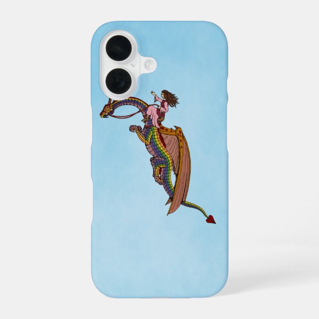 Riding the Rainbow Dragon Case-Mate iPhone Case (Back)