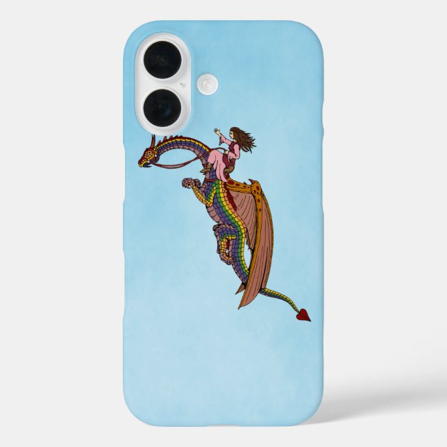 Riding the Rainbow Dragon Case-Mate iPhone Case (Back)