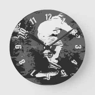 Riding the Storm- Skateboarder Round Clock