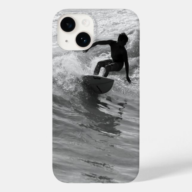Riding The Wave Grayscale Case-Mate iPhone Case (Back)