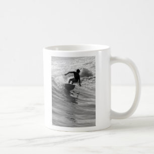 Riding The Wave Grayscale Coffee Mug