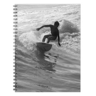 Riding The Wave Grayscale Notebook