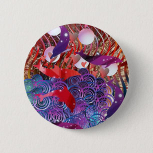 Riding the Waves 6 Cm Round Badge