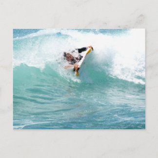 Riding the waves postcard