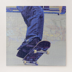 Riding the Wheels - Skateboarder Jigsaw Puzzle