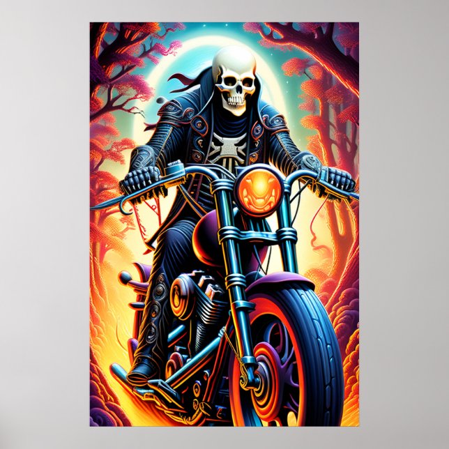 Riding through the interlacing tree limbs poster (Front)