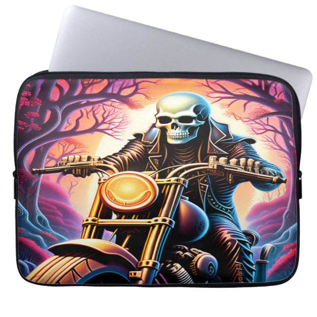 Riding through the interweaving branches laptop sleeve (Front)