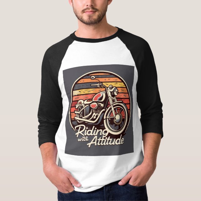 riding with attitude T-Shirt (Front)