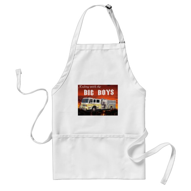 riding with the big boys standard apron (Front)