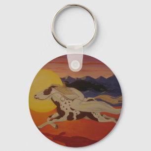 Riding with the Sun Key Ring