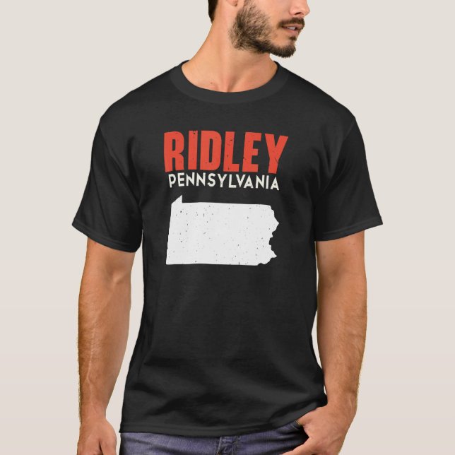 Ridley Pennsylvania USA State America Travel T-Shirt (Front)