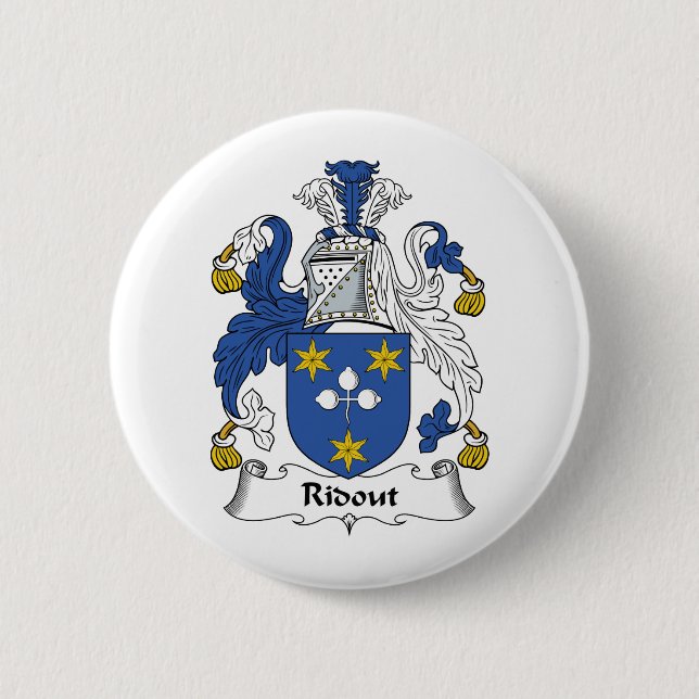 Ridout Family Crest 6 Cm Round Badge (Front)
