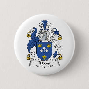Ridout Family Crest 6 Cm Round Badge