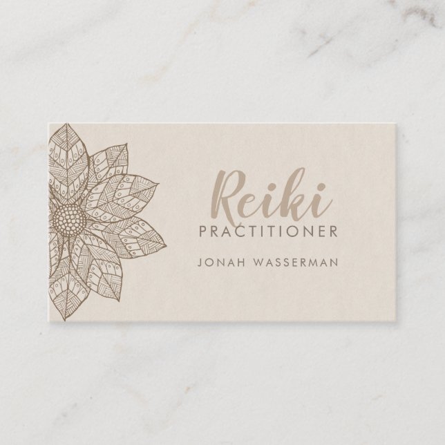 Rieki Practitioner Mandala  Business Card (Front)