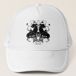 Rielaboration of Vintage Lions with Swirls Trucker Hat