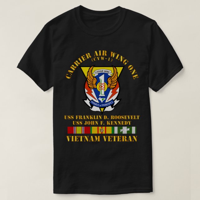 rier Air Wing One Vietnam Veteran w VN SVC T-Shirt (Design Front)