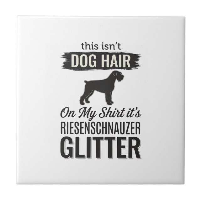 Riesenschnauzer Glitter Funny Dog Lover Design_1 Ceramic Tile (Front)
