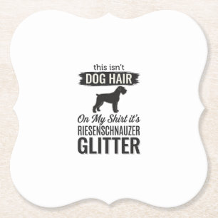 Riesenschnauzer Glitter Funny Dog Lover Design_1 Paper Coaster