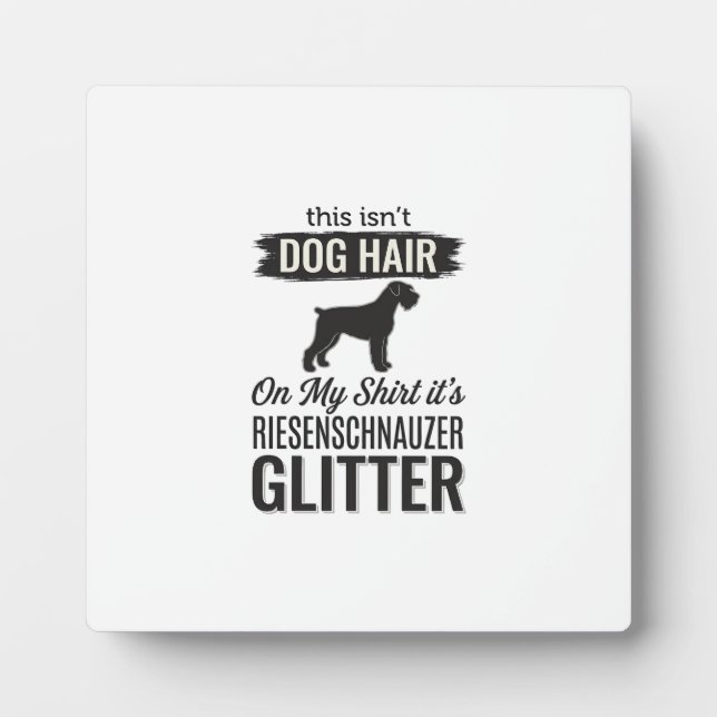 Riesenschnauzer Glitter Funny Dog Lover Design_1 Plaque (Front)