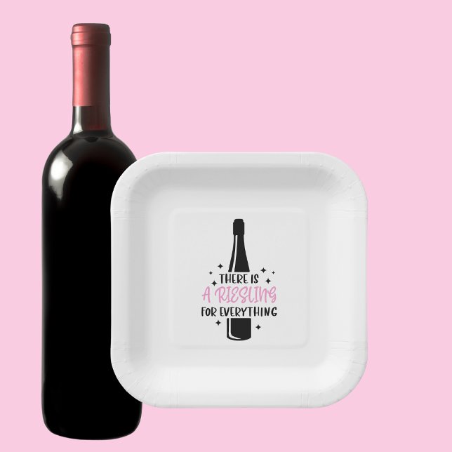 Riesling For Everything Funny Winery Party  Paper Plate (Creator Uploaded)