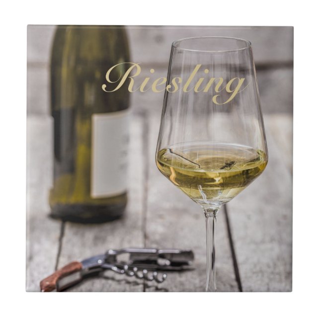 Riesling for white Wine lover Sommelier gift Ceramic Tile (Front)