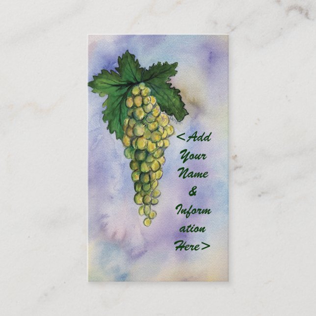 Riesling White Wine Grapes Business Cards (Front)