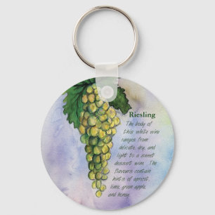 Riesling Wine Grapes Keychain