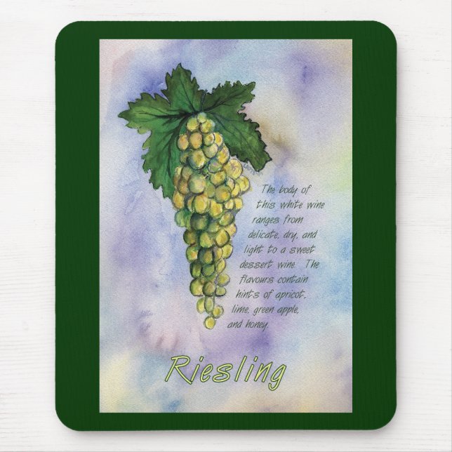 Riesling Wine Grapes Mousepad (Front)