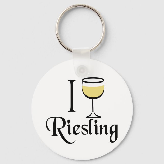 Riesling Wine Lover Gifts Key Ring (Front)
