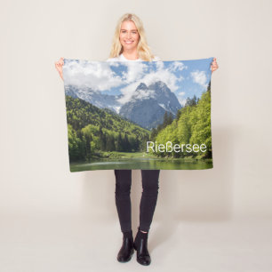 Riessersee Alps Garmisch Partenkirchen Bavaria Fleece Blanket